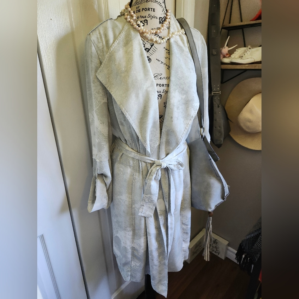 Babaton Light Gray Trench Coat